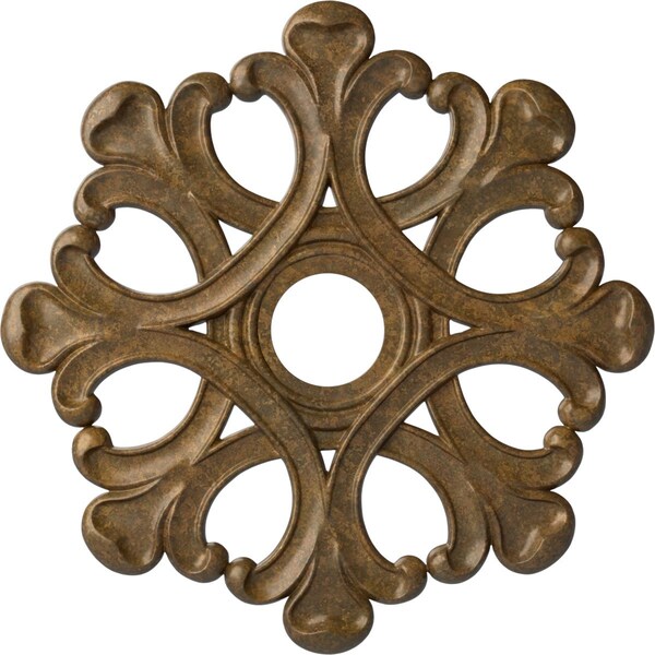 Ekena Millwork Angel Ceiling Medallion (Fits Canopies up to 4 3/8"), 20 7/8"OD x 3 5/8"ID x 1"P, Rubbed Bronze CM20ANRZS - main